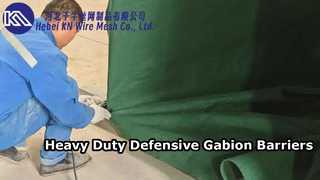 Zware gegalvaniseerde gaaslas Gabion-barrières Systeem Defensieve barrière