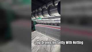 Anti-dronenetten – Wit knooploos polyester drone-verdedigingsnet (50x50 mm maas, 3 mm koord)