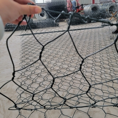 100x120mm 2x1x1 3.05mm Pvc Met een laag bedekte Gabion Manden 270 Gsm Met een laag bedekt Zink