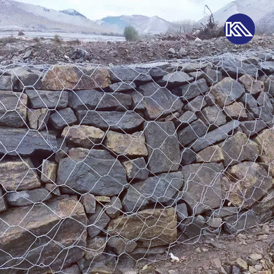 River Protection Gegalvaniseerde Draad Gabion Kooi 27mm