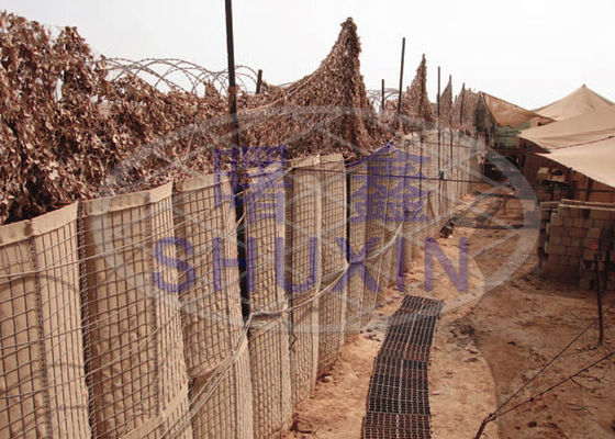 De militaire Bescherming Gegalvaniseerde Grootte van Draadmesh hesco blast walls standard