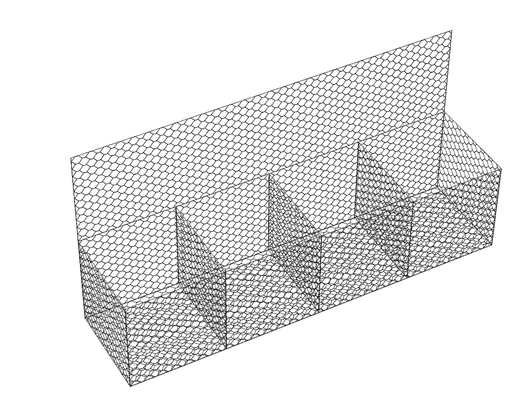 4x1x1m Hexagonale Gegalvaniseerde Gabions 3.8mm van de het Bewijsmoeilijke situatie van de Muurroest de Steen Vullende Eenheden