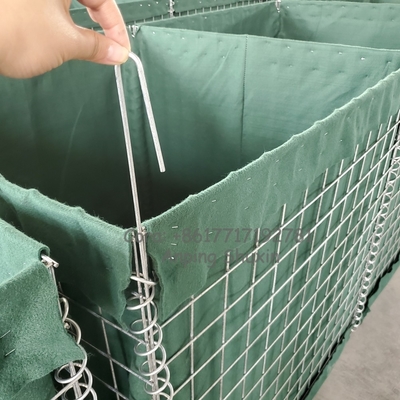 Veiligheidsstaal beschermingsmaas Gabion box defensieve barrière gegalvaniseerde Gabion zand vulmuur