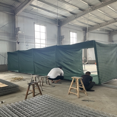 Fabrieksvoorziening Groene defensieve barrière Groothandel Lasdraad Mesh Zandbarrière Muur Bastion