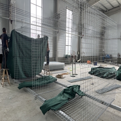 Fabrieksvoorziening Groene defensieve barrière Groothandel Lasdraad Mesh Zandbarrière Muur Bastion