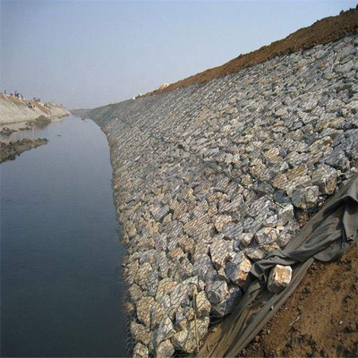 5 mm Erosie Control Gabion Baskets 2mx1mx1m Corrosiebestendigheid