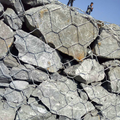 Gabion hek Beste prijs Hexagonale Gabion kooien Anti roest Gelast Gabion kooien gegalvaniseerd Gabion doos