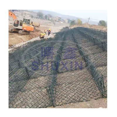 Geweven Gabion Steunwanden 4*1*1m Geweven Gabion Basket Stone Cage Tuin hek Prijs