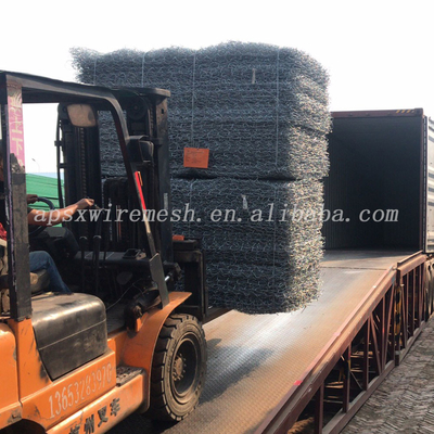 Geweven Gabion Steunwanden 4*1*1m Geweven Gabion Basket Stone Cage Tuin hek Prijs