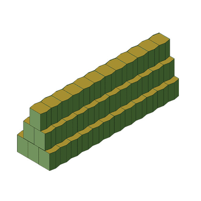 Anti-roest overstromingsbestrijding Gesweisd Hesco Barrier Gabion Box Voor Defensieve Barrier Steunmuur