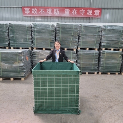 Hoge beveiliging opvouwbare militaire Hesco barrières Container muren voor bunkers