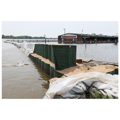 Fabrieksvoorziening Groene defensieve barrière Groothandel Lasdraad Mesh Zandbarrière Muur Bastion