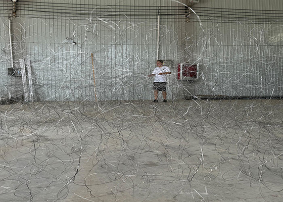 Verborgen onderscheppingsnet Tank Barrier Mesh Pantservoertuig Antitank Stalen Draad Mesh