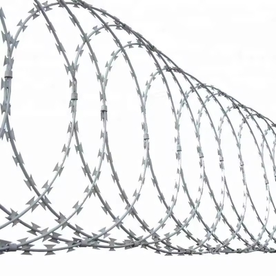 BTO-22 Razor Wire For Explosion Proof Mesh Gabion Containers Anti Impact Hot Dip Galvanized Defensieve Barrières