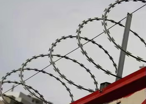 Uitstekende Concertina Razor Barbed Wire Security Deployment Barrier