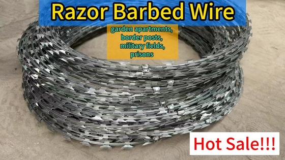 Fabrikant Levering 500 mm Spiraal Diameter Concertina Razor prikkeldraad