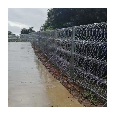 Gegalvaniseerd anti-klimbeveiligingshek met BTO-22 Concertina Razor Barbed Wire