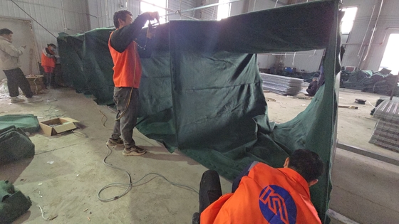 Zwaar gegalvaniseerd bekleed gaasnet Gabion bastions Defensief barrière systeem