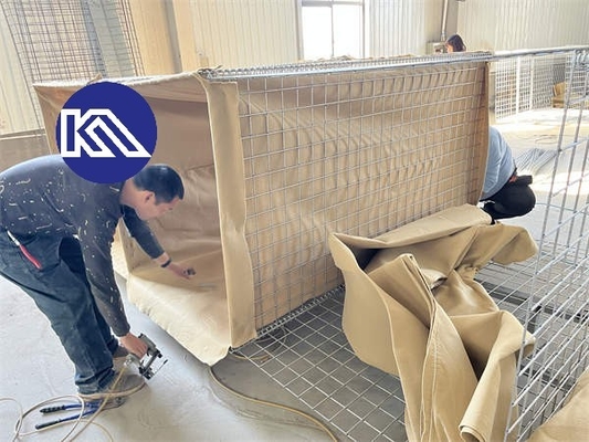 Explosiebestendige Gabion Mesh Box Floating Perimeter Defensieve Barrière Defensemuur