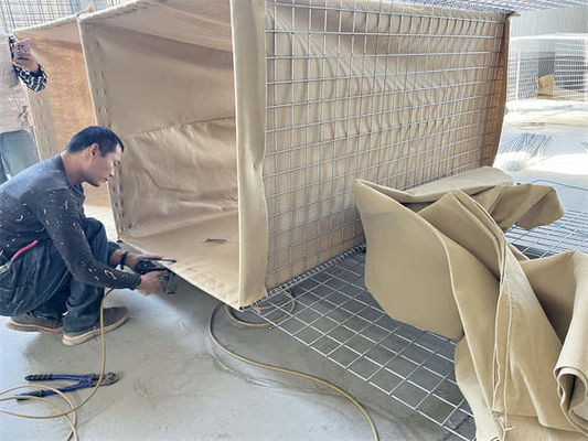 Anti-corrosieve gelaste overstroming Gabion beschermende barrière Blast Wall gemakkelijk te installeren defensieve barrière bastion