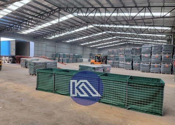 Gelast overstromingsgabion Beschermende Hesco Barrier Blast Wall Defensive Barrier Bastion Overstromingsbastion Zandmuur Hesco Barrier Fence