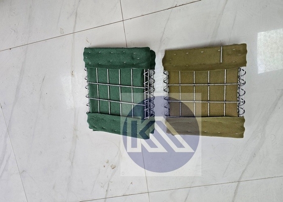 Irak en Afghanistan Militaire barrière Lasdraad Mesh Hesco Defensieve barrière met geotextiel stof