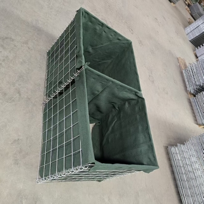 MIL10 2.21M Gesoldeerde Gabion Box Warm gedoopt gegalvaniseerd HESCO Aarde gevuld militaire kwaliteit barrières voor overstromingsbestrijding