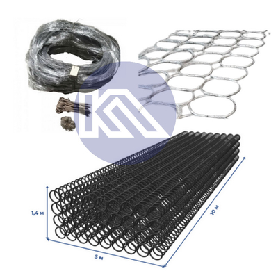 Onopvallend obstakel hek veiligheidsdraad mesh barrière MZP tangle nauwelijks merkbaar obstakel 10х10х1.4m anti tank draad