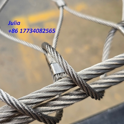 1.5mm Military Using Ss304 Wire Rust Anti Drone Netting Open-Air Defensive Stainless Steel Rope Mesh