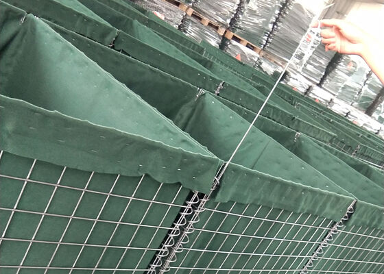50mmx50mm Steel Wire Mesh Defensive Barrier Safety Barrier Sand  Wall