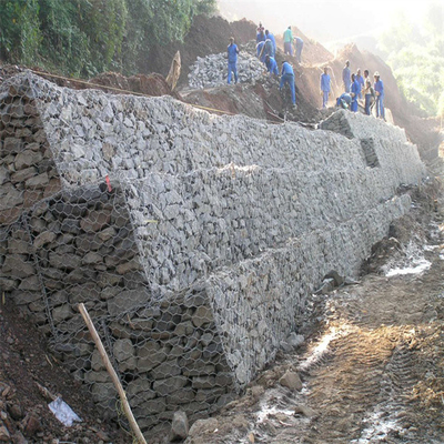 Steen 2m van de Behoudende Muurmanden van Gabion het Ijzerdraad Mesh Cages