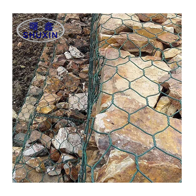 Gat 8*10cm van het Staalgabion van de Rivierhelling Gegalvaniseerde Manden 2*1*1m Geweven