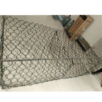 Op zwaar werk berekende 8x10cm Pvc Met een laag bedekte Gabion Manden Hexagonale Draad Mesh For Retaining
