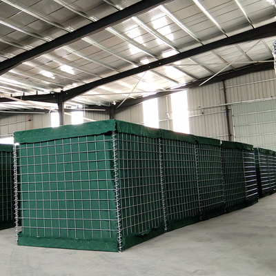Zware gegalvaniseerde draadhesco militaire groene zandmuur verdedigingsbarrières 5.0 mm