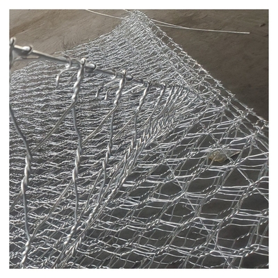 Gegalvaniseerde draad Zink gecoate Gabion Militaire Anti Roest Met Gabion Clips