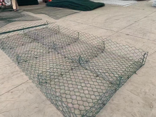 6X2X0.3M Galvanized Hexagonal Wire Mesh Gabion Mattress For River Muurbouw