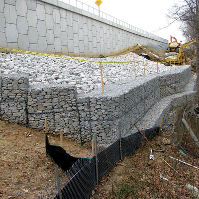 80*100mm Zink Met een laag bedekte Gabion de Behoudende Muurkooien van de Doosdraad voor Rivierbescherming