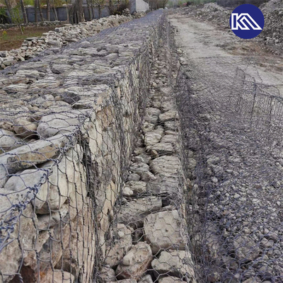 60*80mm Gabion Manden bedekte het Gegalvaniseerde Zink Hexagonaal Gabion-Draadnetwerk met een laag