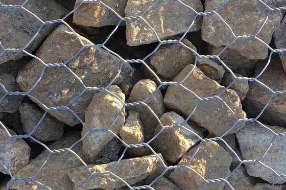 Van het Overstromingsbeheergabion van de aanpassingsrivier Mand 8*10cm Hexagonaal Gat