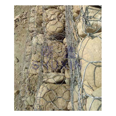2*1*1m Weefsel Pvc Met een laag bedekte Gabion Doos Gegalvaniseerde Gabion Mesh High Strength