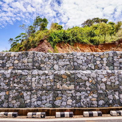 Hoog gegalvaniseerde geweven gabion manden met draad 2,7 mm / randdraad 3,4 mm voor beveiligingsmuur
