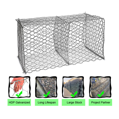 Grond die Draad Mesh Gabion Box With 3.0mm behouden Draaddiameter