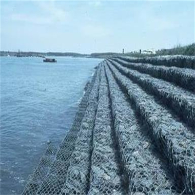 Galfan Draad 2.7mm Metalen Gabions Basket Cage Constructie Zwart Afwerking
