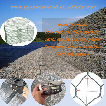 Zware zinkcoating pvc gabion box 2x1x0.5m voor verbeterde prestaties