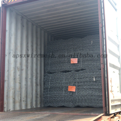 Mesh type 8x10cm Hexagonale Gabion Box Slopenbescherming Pvc gecoat