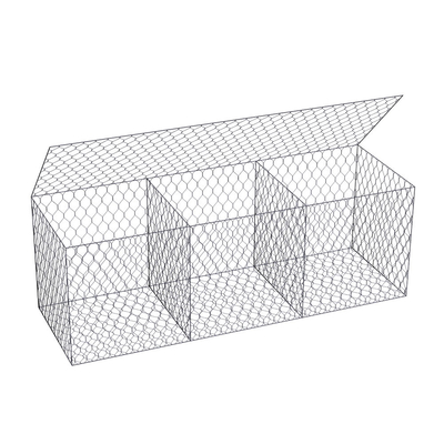 Steenvulling 4*1*1m Pvc-gecoat Gabion Box gegalvaniseerd geweven gaas