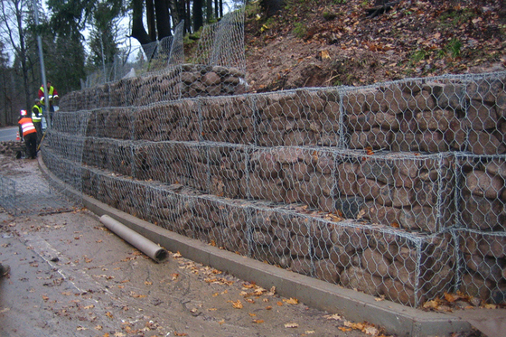 Duurzame draadmandhoudende wand zwaar zink gecoat 2m x 1m x 1m