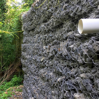 Makkelijke installatie Gabion Basket Met Grond/Zand/Rots vulbank hellingsbeschermingsmes