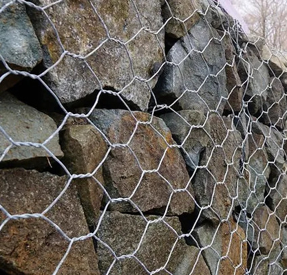 Shuxin warm gegalvaniseerd 60 * 80mm gat 2.7mm gabion mand voor overstromingsbestrijding