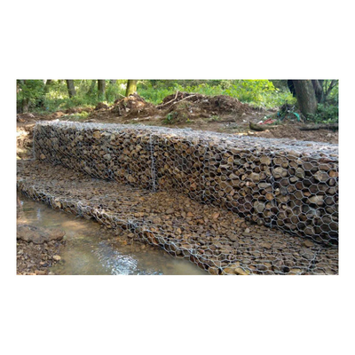 Anping Groothandel gegalvaniseerd 4*1*1 M Groen Gabion Steen Basket Voor Bescherming van Grond En Rots